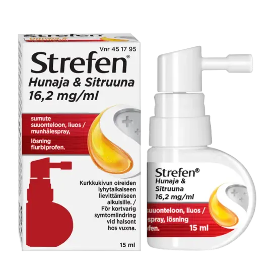 STREFEN HUNAJA & SITRUUNA 16,2 MG/ML SUMUTE SUUONTELOON, LIUOS